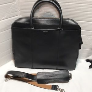 Cole Haan leather briefcase with double straps. NWOT